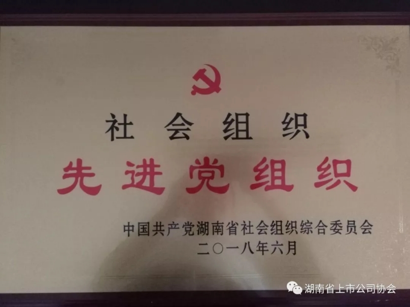 協會黨支部榮獲社會組織“先進黨組織”榮譽稱號